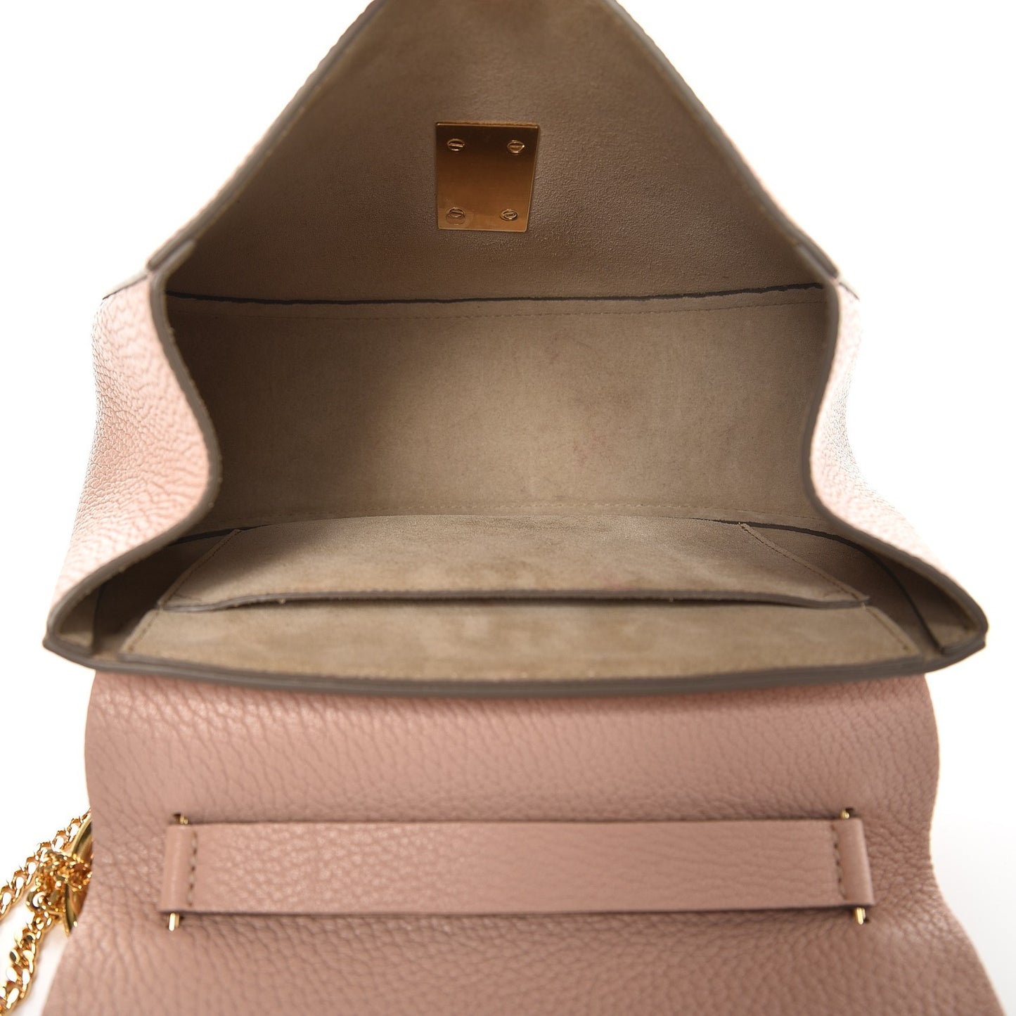 Grained Lambskin Drew Shoulder Bag Cement Pink