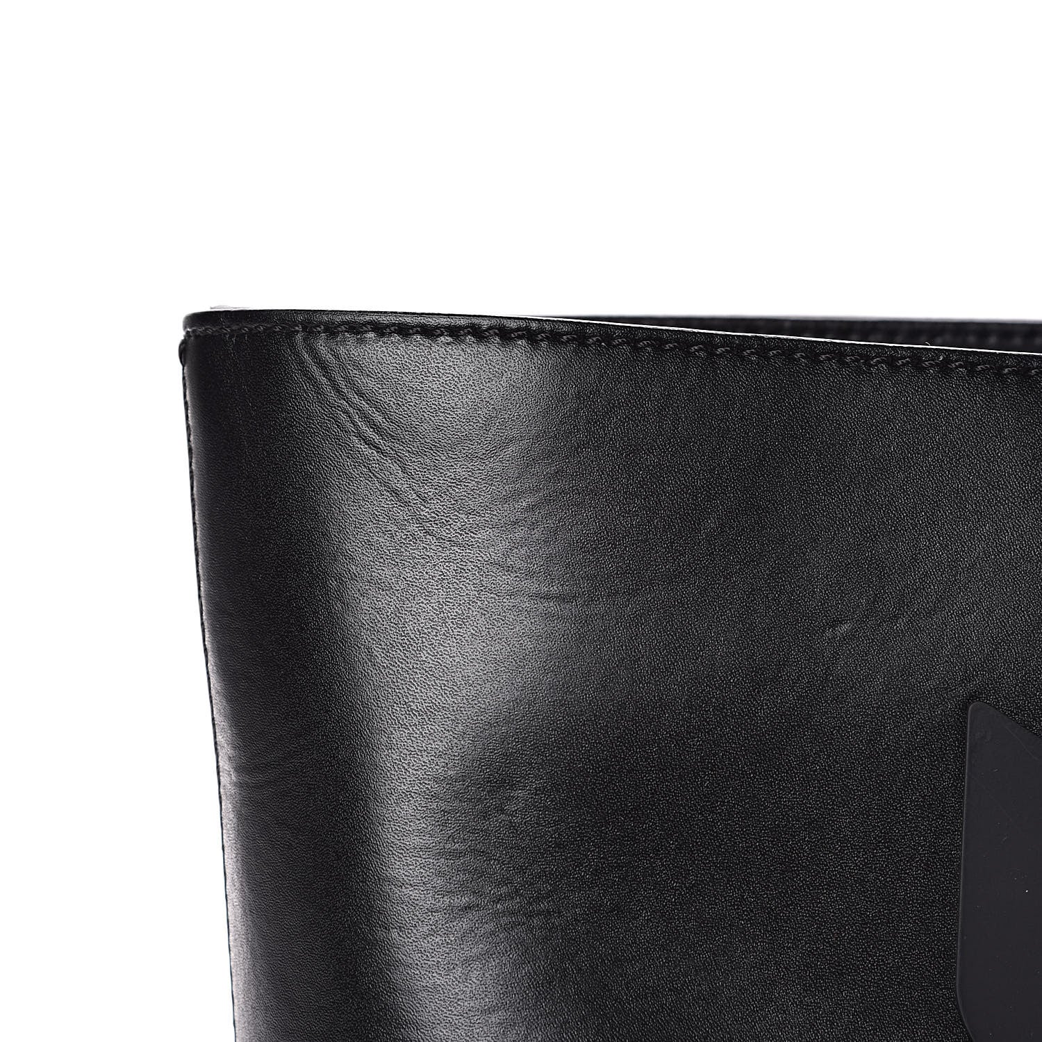 Fendi Vitello Liberty Lucido Metal Monster Eyes Medium Roll Tote Black 10 of 10