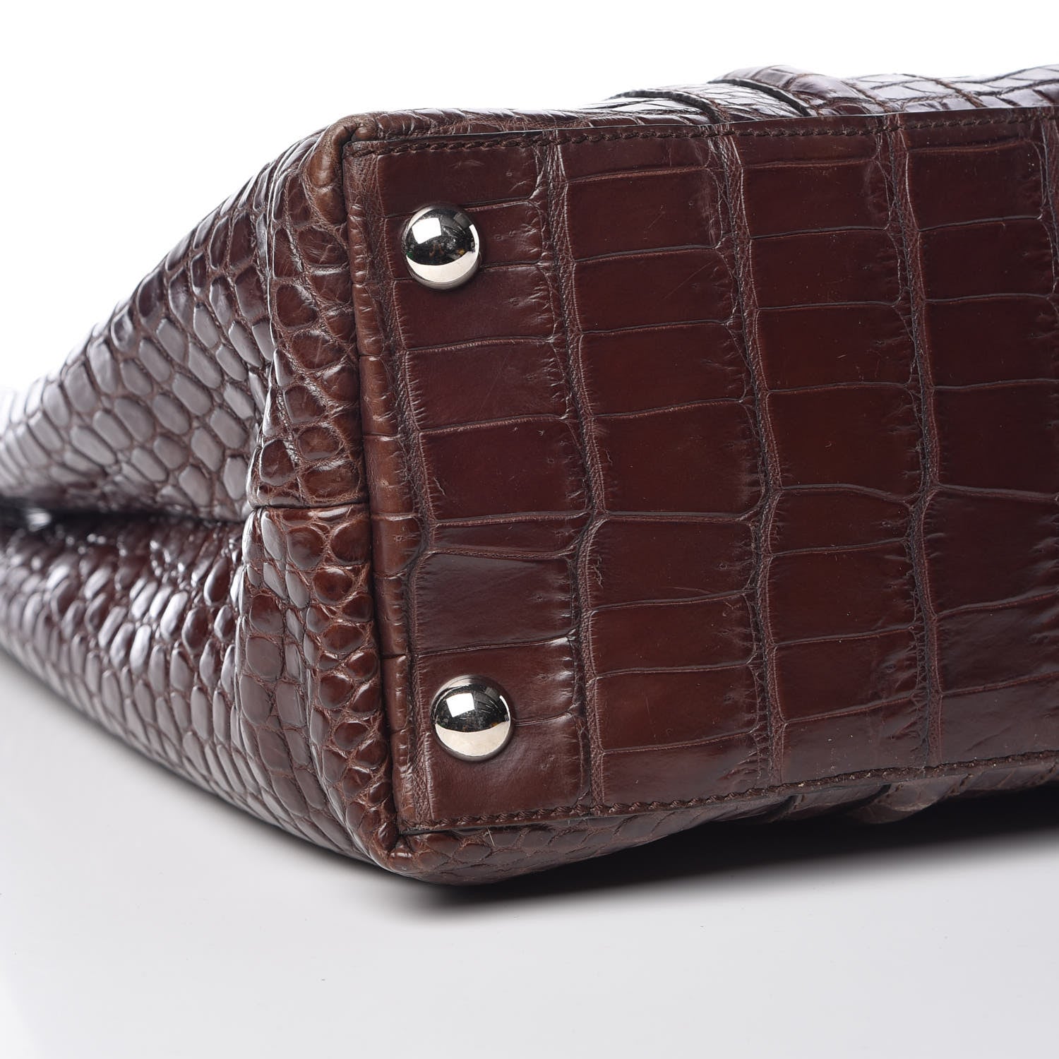 Gucci Crocodile Tote Bag Brown 5 of 13