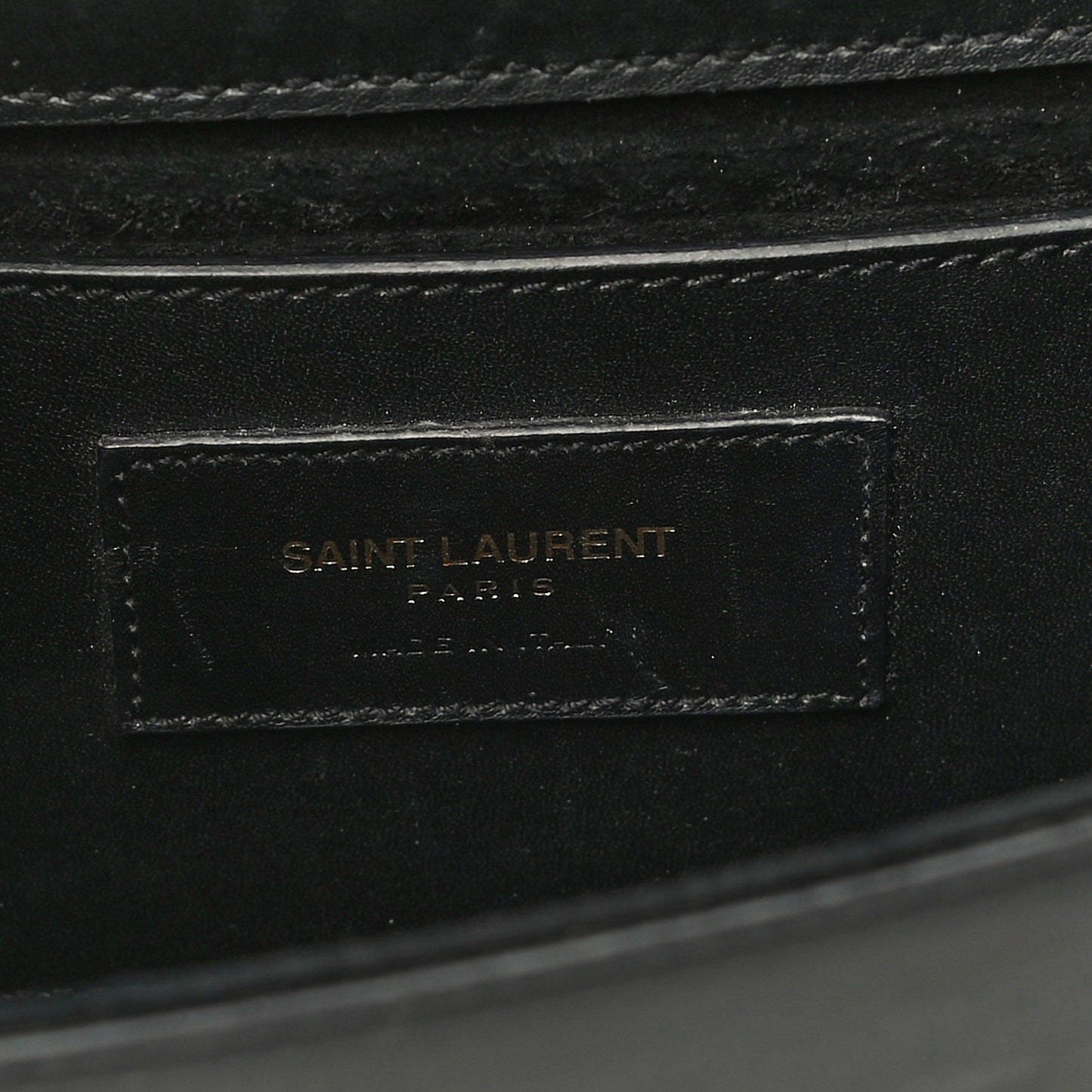 Calfskin Small Classic Monogram Kate Tassel Satchel Black