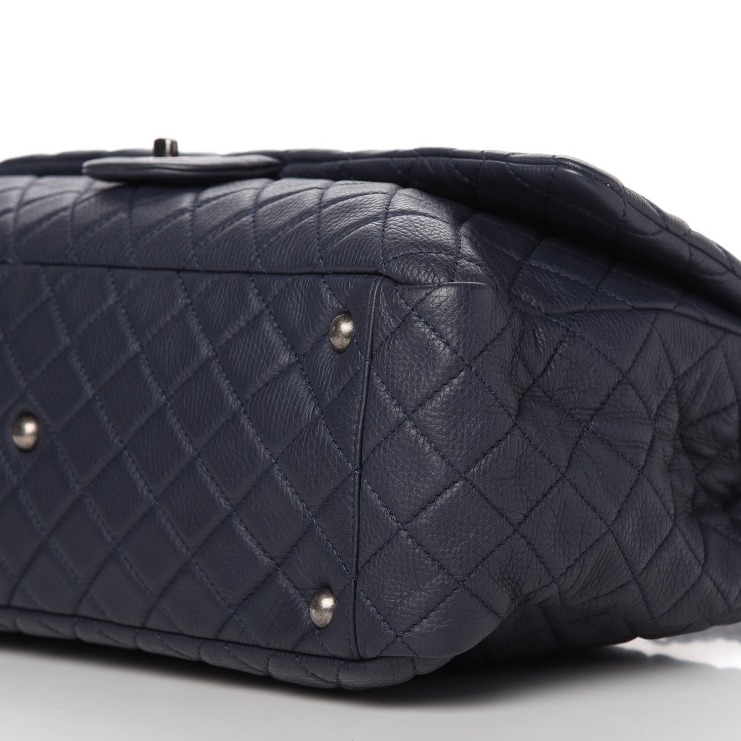Chanel Calfskin Quilted XXL Travel Flap Bag Navy 7 of 10