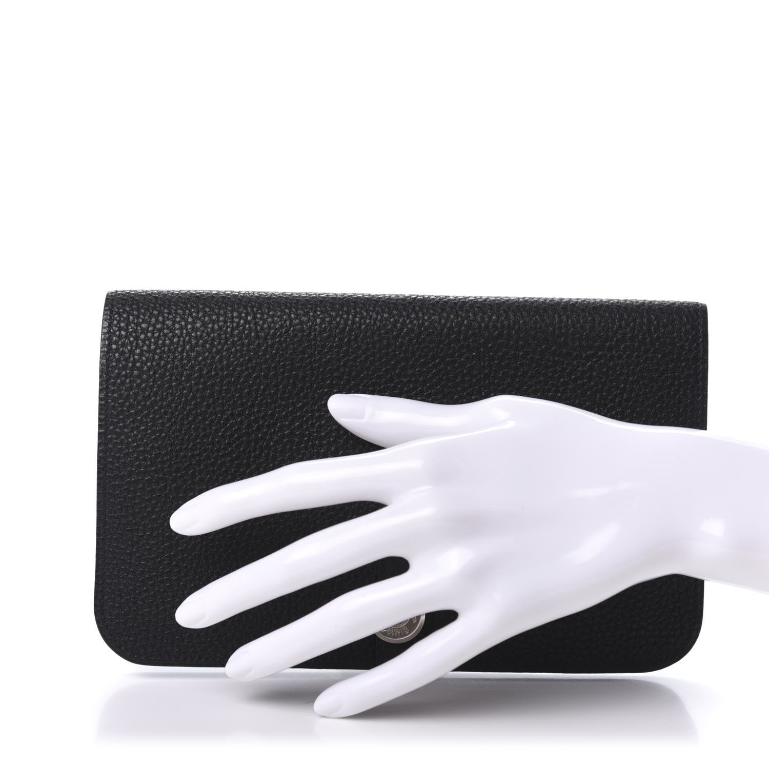 Hermes Togo Dogon Duo Wallet Black 2 of 10