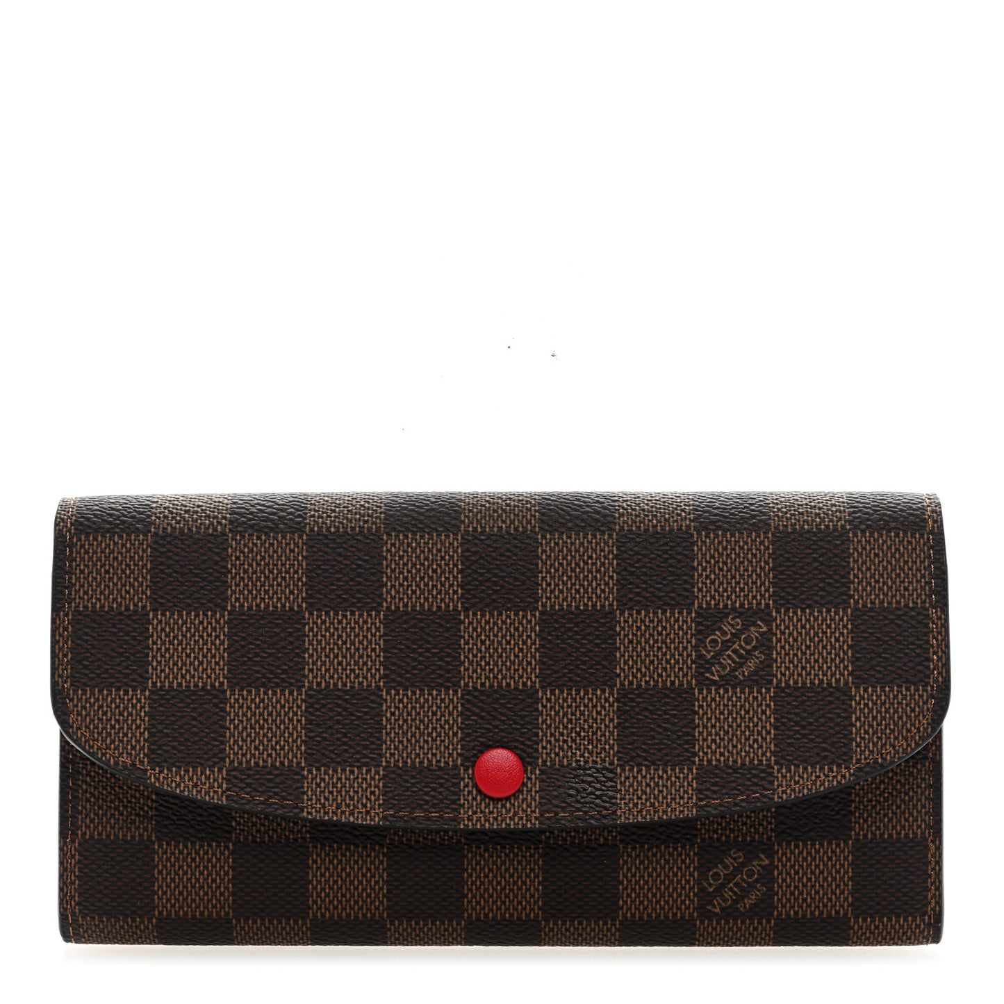 Damier Ebene Emilie Wallet Red