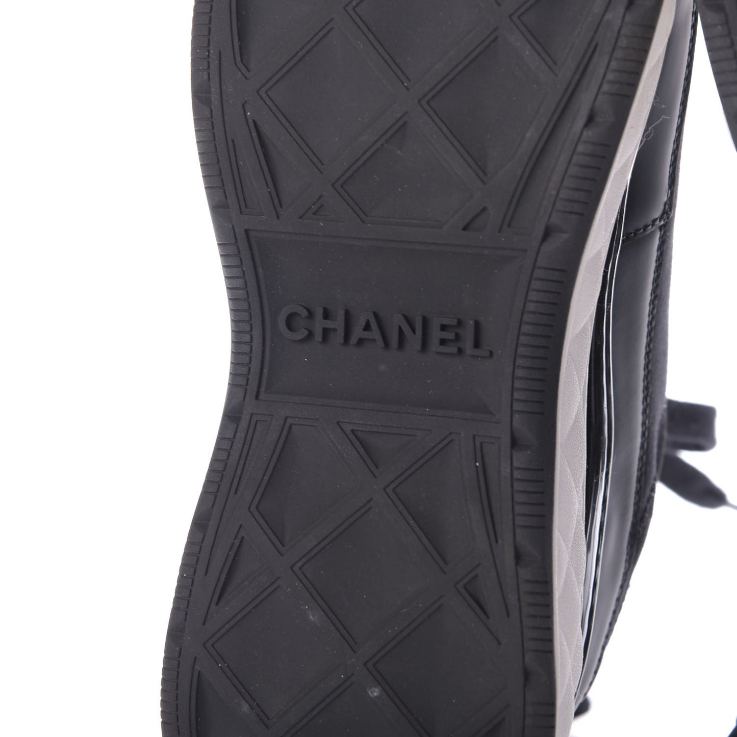 Velvet Calfskin Mixed Fibers CC Sneakers 39.5 Black