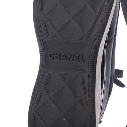 Chanel Velvet Calfskin Mixed Fibers CC Sneakers 39.5 Black 8 of 10
