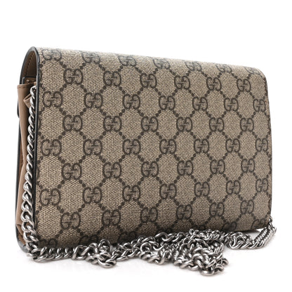 Gucci GG Supreme Monogram Mini Dionysus Chain Wallet Beige Taupe 3 of 11