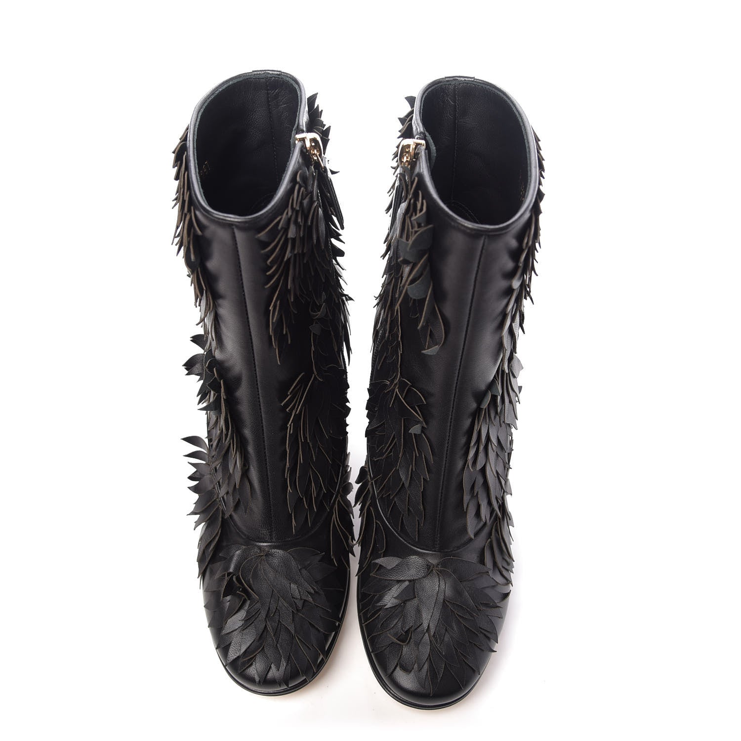 Chanel Lambskin CC Short Boots 37.5 Black 5 of 11