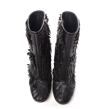 Chanel Lambskin CC Short Boots 37.5 Black 5 of 11