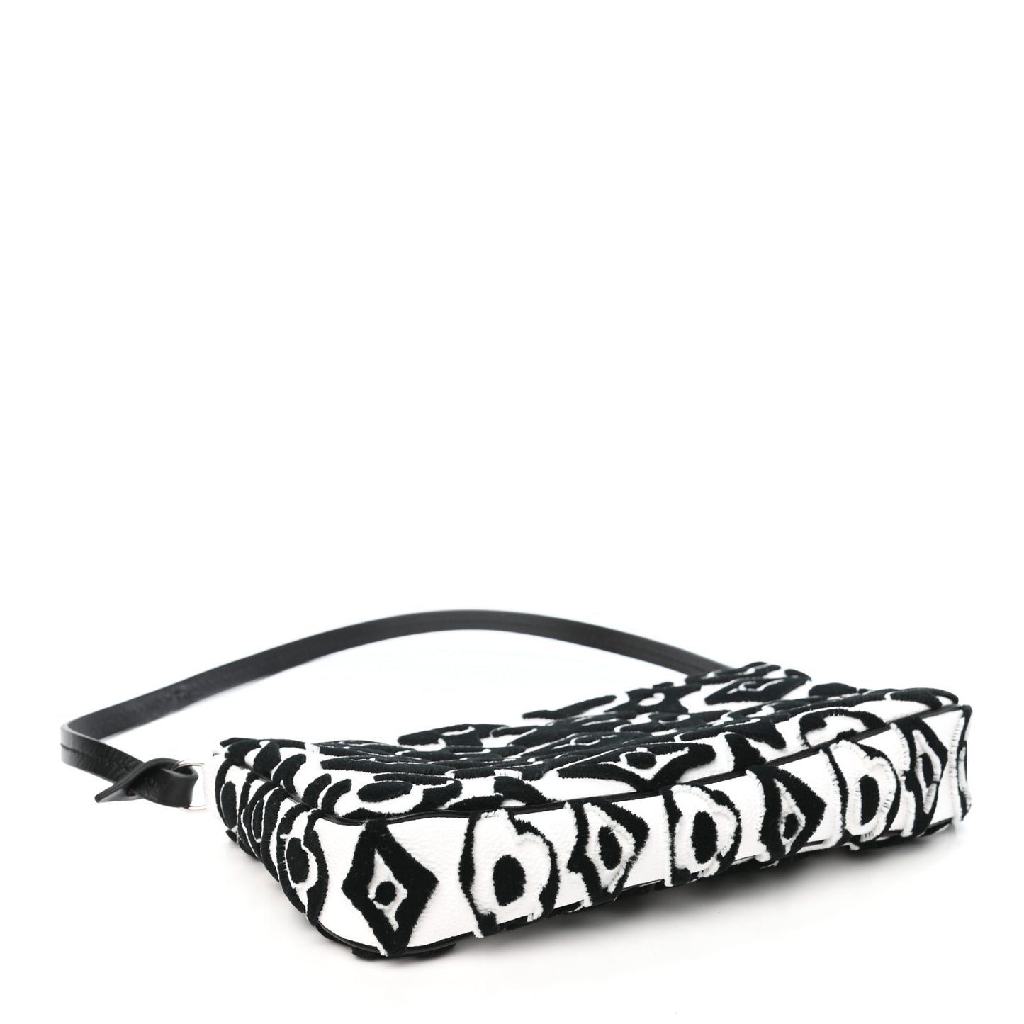 X UF Tufted Monogram Pochette Accessories White Black