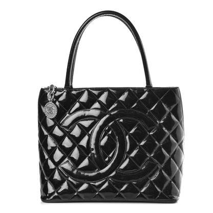 Chanel Patent Medallion Tote Black 1 of 11