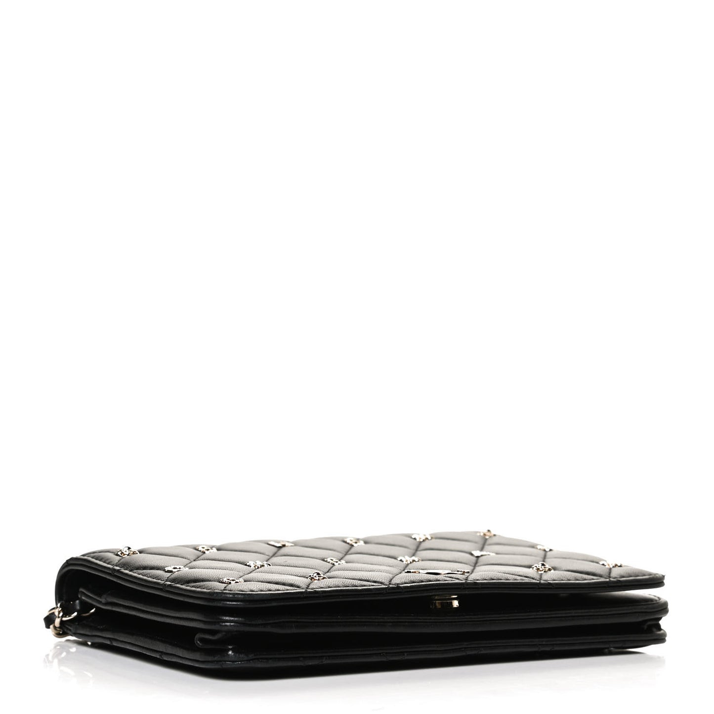 Lambskin Quilted All About Chanel Wallet On Chain WOC Black