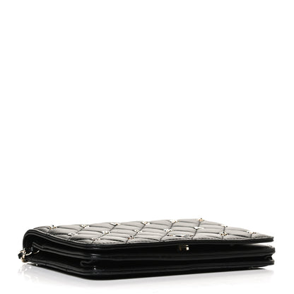 Chanel Lambskin Quilted All About Chanel Wallet On Chain WOC Black 4 of 15