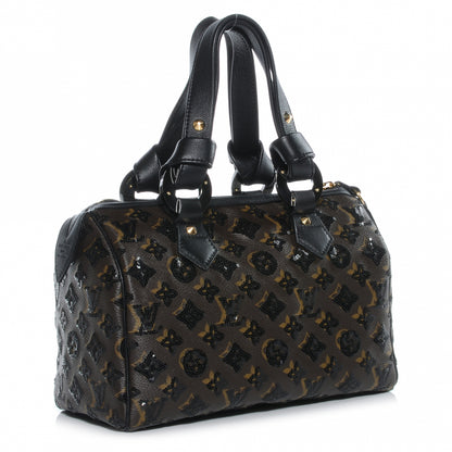 Louis Vuitton Monogram Sequins Eclipse Speedy 28 Black 3 of 8