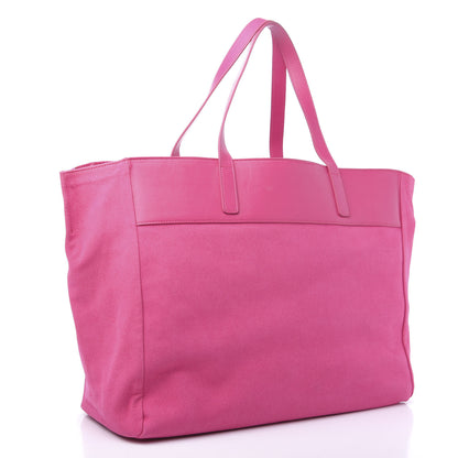 Saint Laurent Calfskin Suede Reversible East West Shopper Tote Fuchsia 4 of 21
