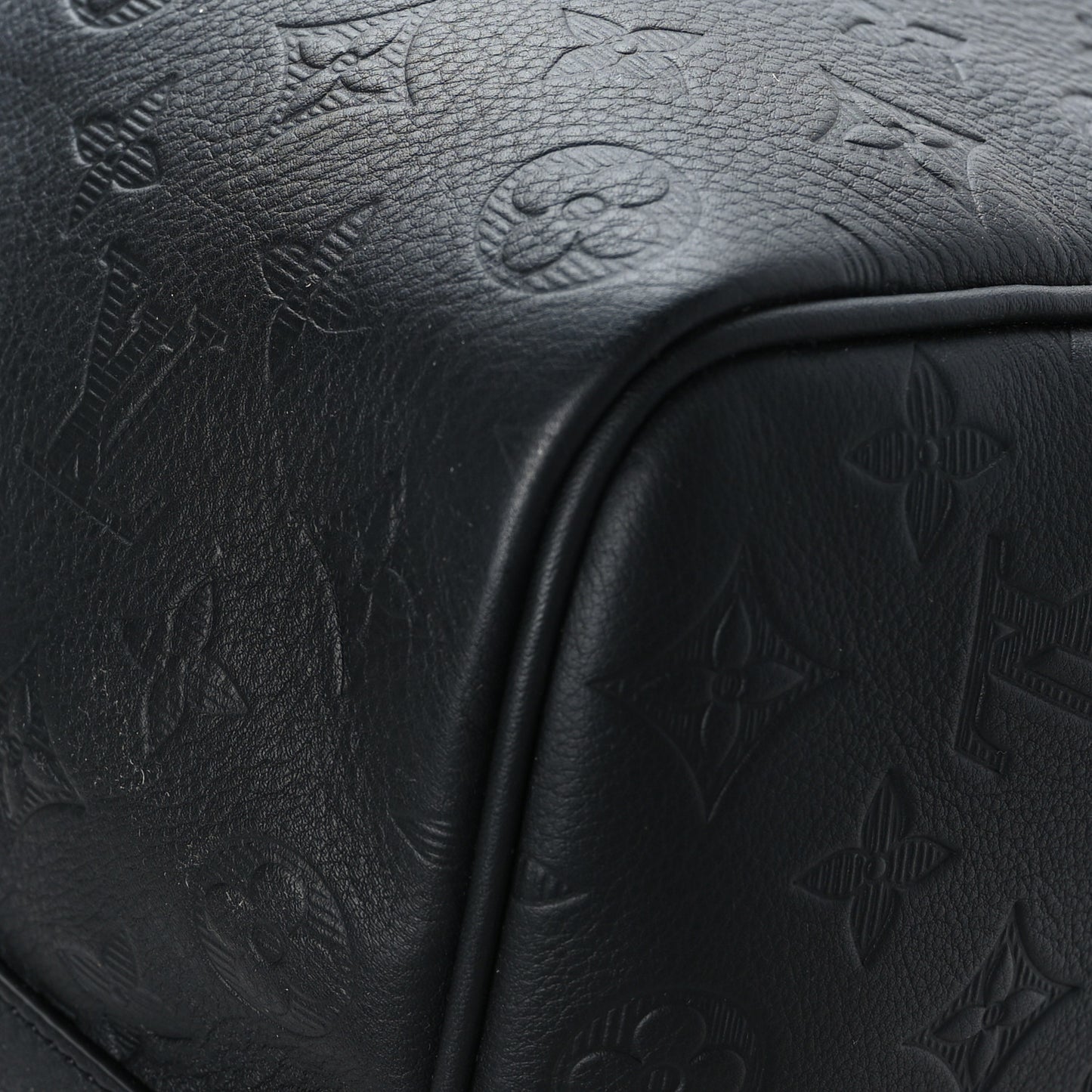 Calfskin Shadow Monogram Keepall Bandouliere 50 Black