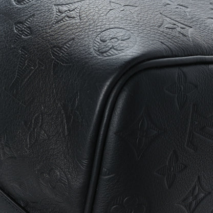 Louis Vuitton Calfskin Shadow Monogram Keepall Bandouliere 50 Black 9 of 9