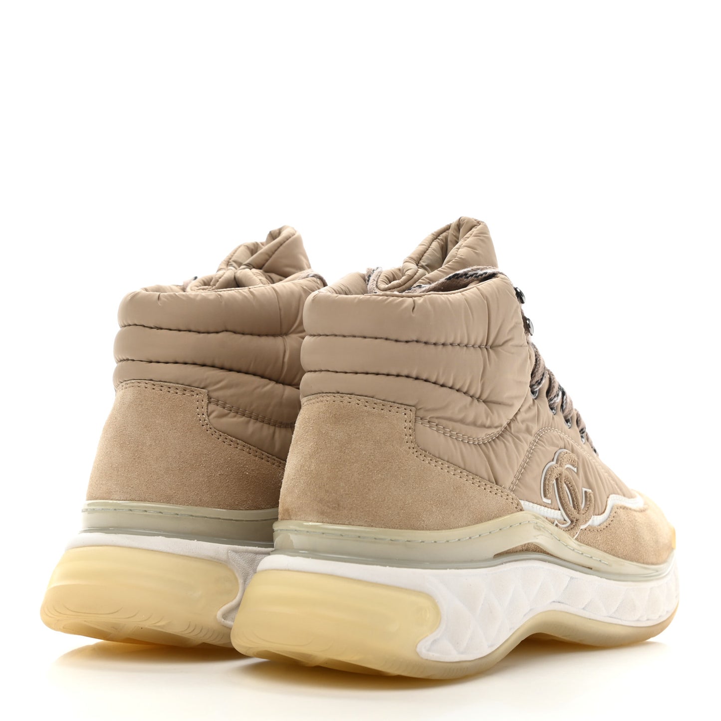 Fabric Suede Womens CC Sneakers 35.5 Beige