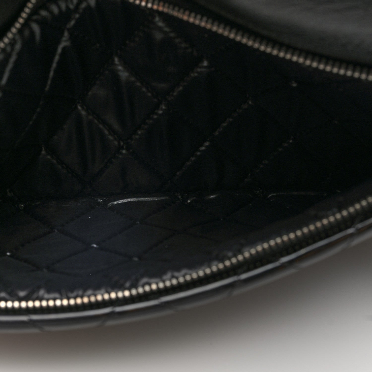 Chanel Patent Calfskin Quilted Beauty CC Clutch Black 5 of 7