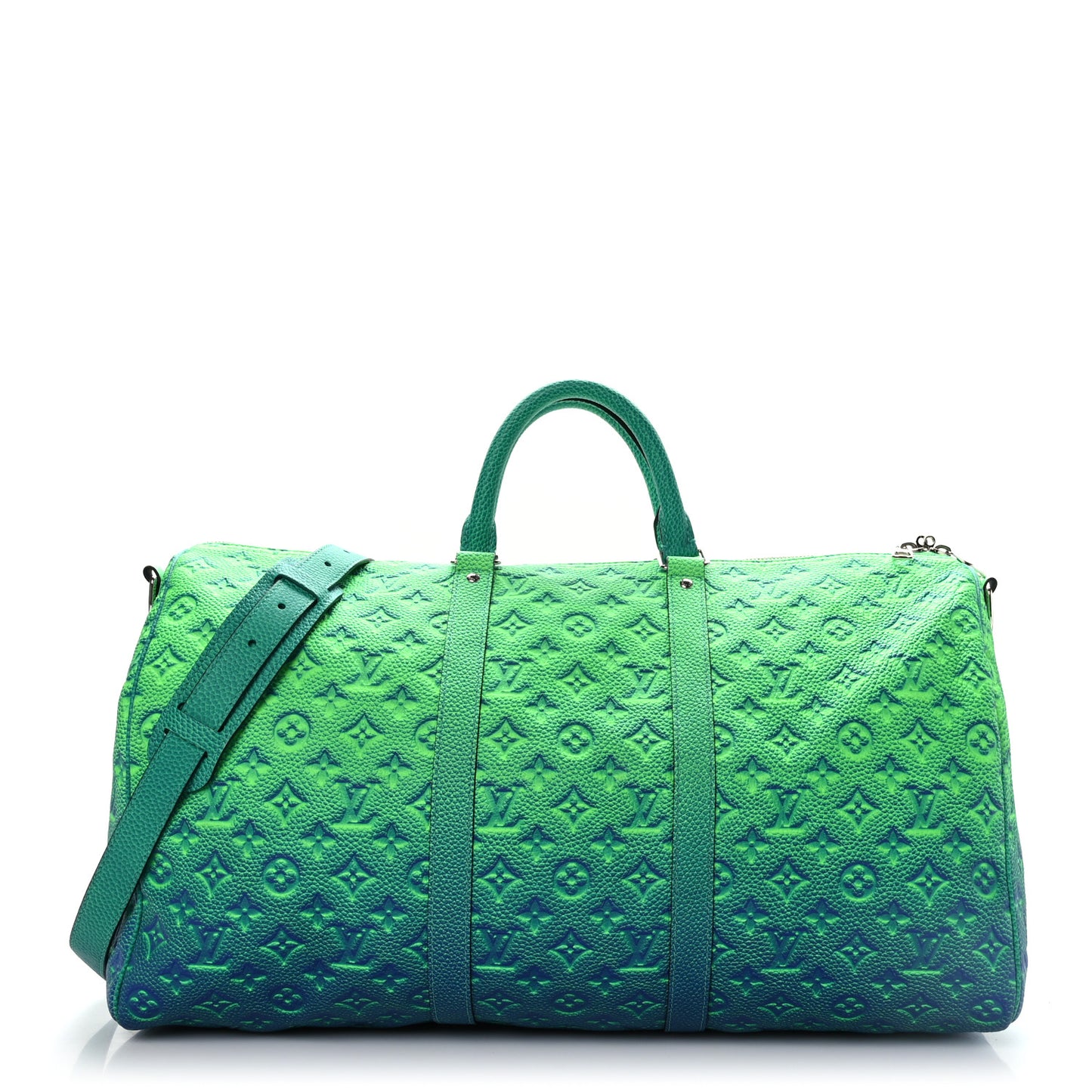 Taurillon Illusion Keepall Bandouliere 50 Bleu Vert