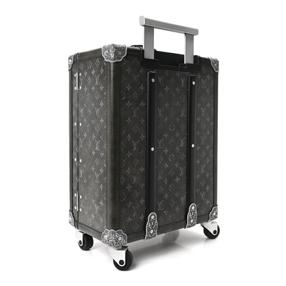 Louis Vuitton Brushed Monogram Rolling Trunk Black 2 of 8