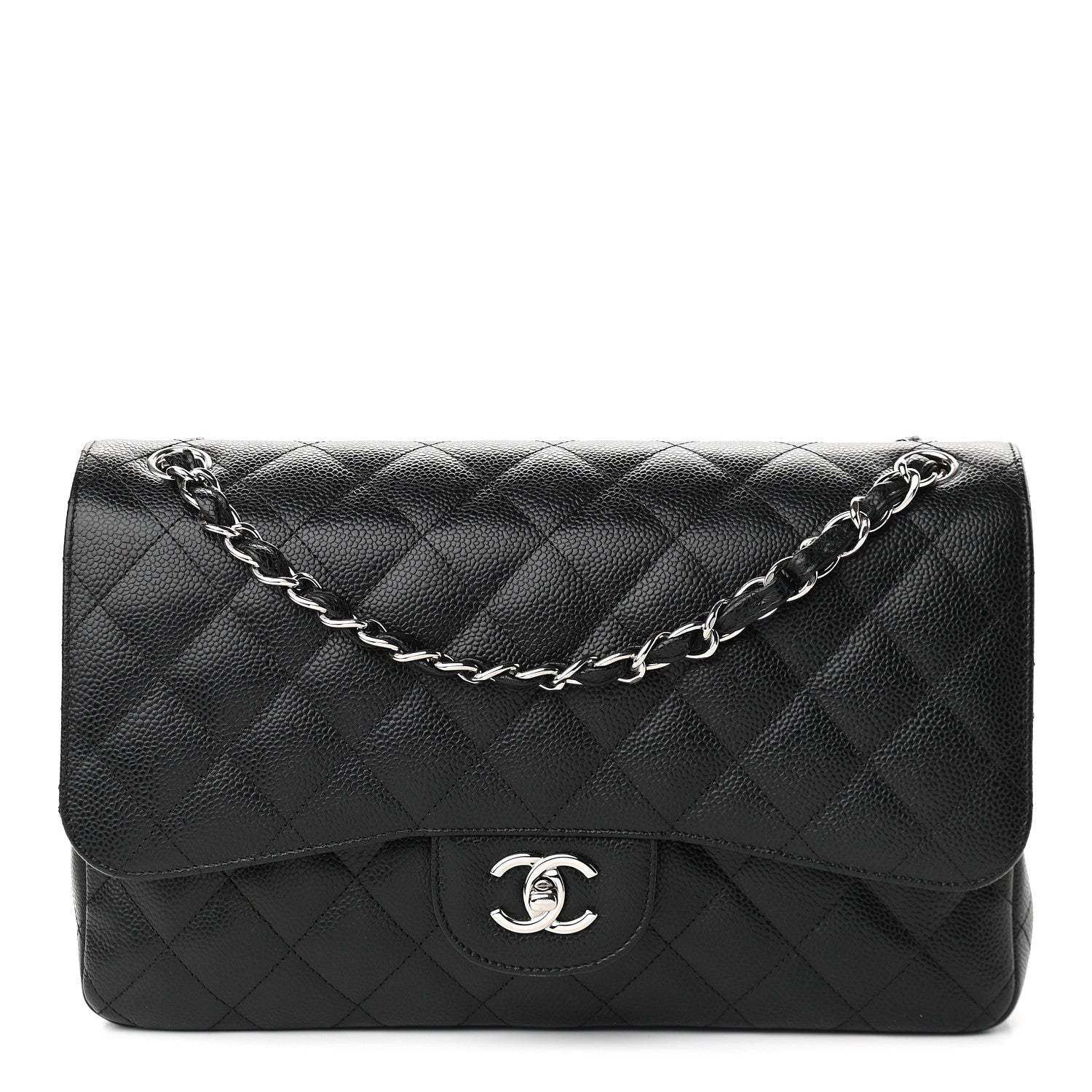 Chanel Caviar Quilted Jumbo Double Flap Black 1 of 13