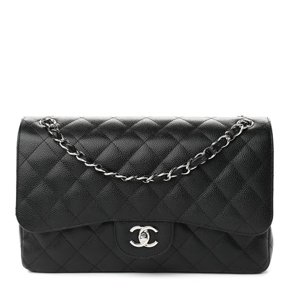 Chanel Caviar Quilted Jumbo Double Flap Black 1 of 13