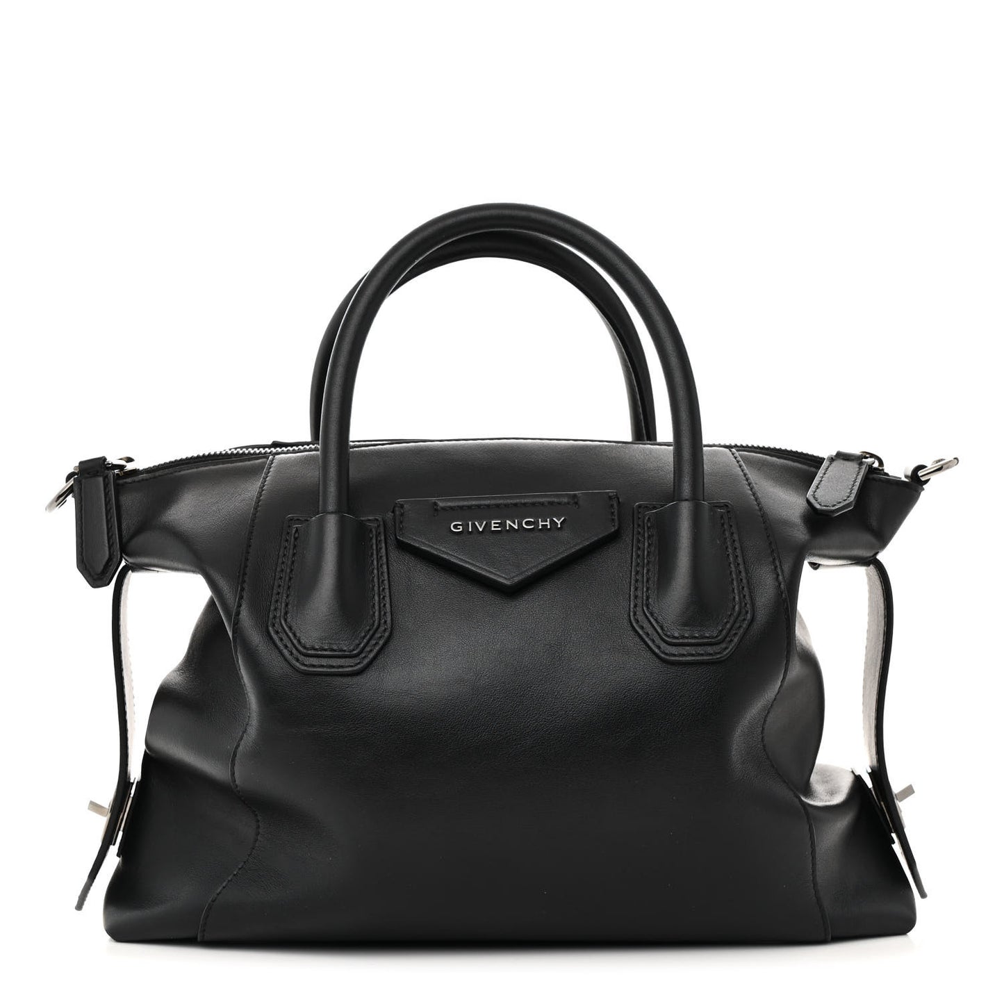 Smooth Calfskin Small Soft Antigona Black