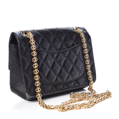 Chanel Aged Calfskin Quilted 2.55 Reissue Mini Flap Black 3 of 11