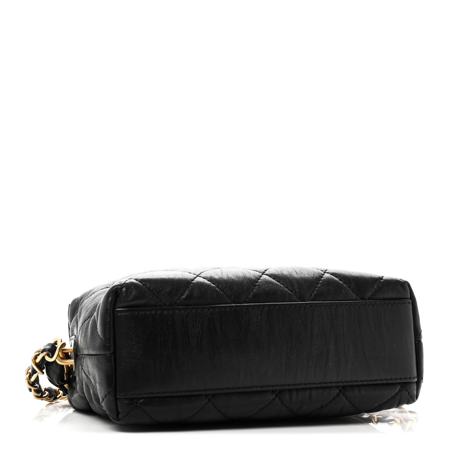 Chanel Crumpled Lambskin Quilted Small CC Links Shoulder Bag Black 4 of 11