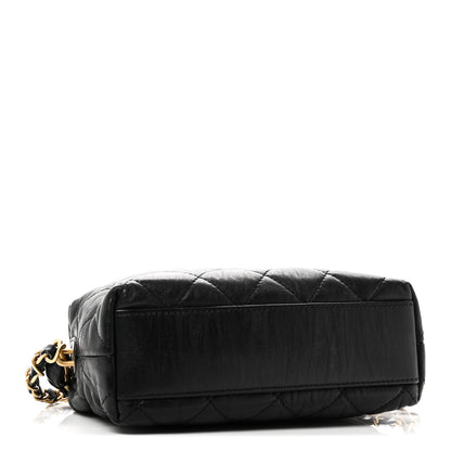 Chanel Crumpled Lambskin Quilted Small CC Links Shoulder Bag Black 4 of 11