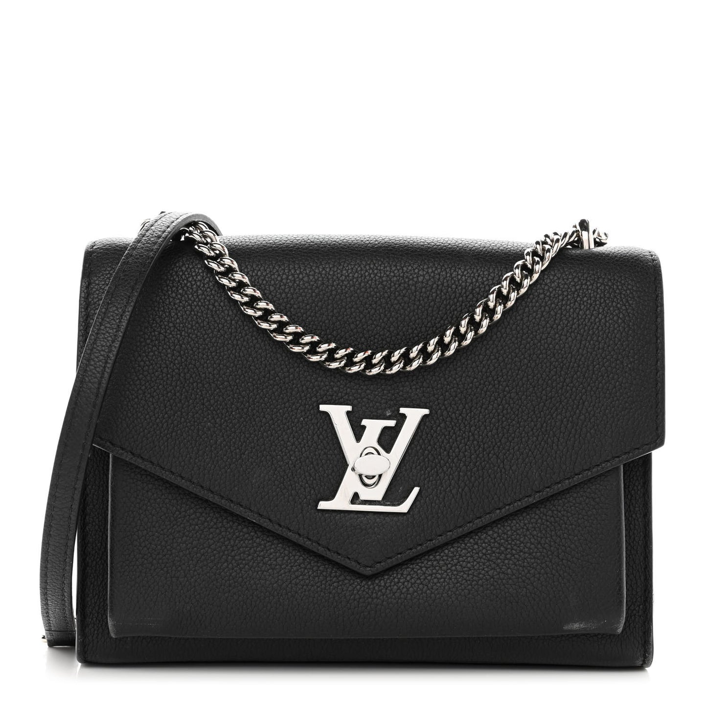 Soft Calfskin Mylockme Chain Bag BB Black
