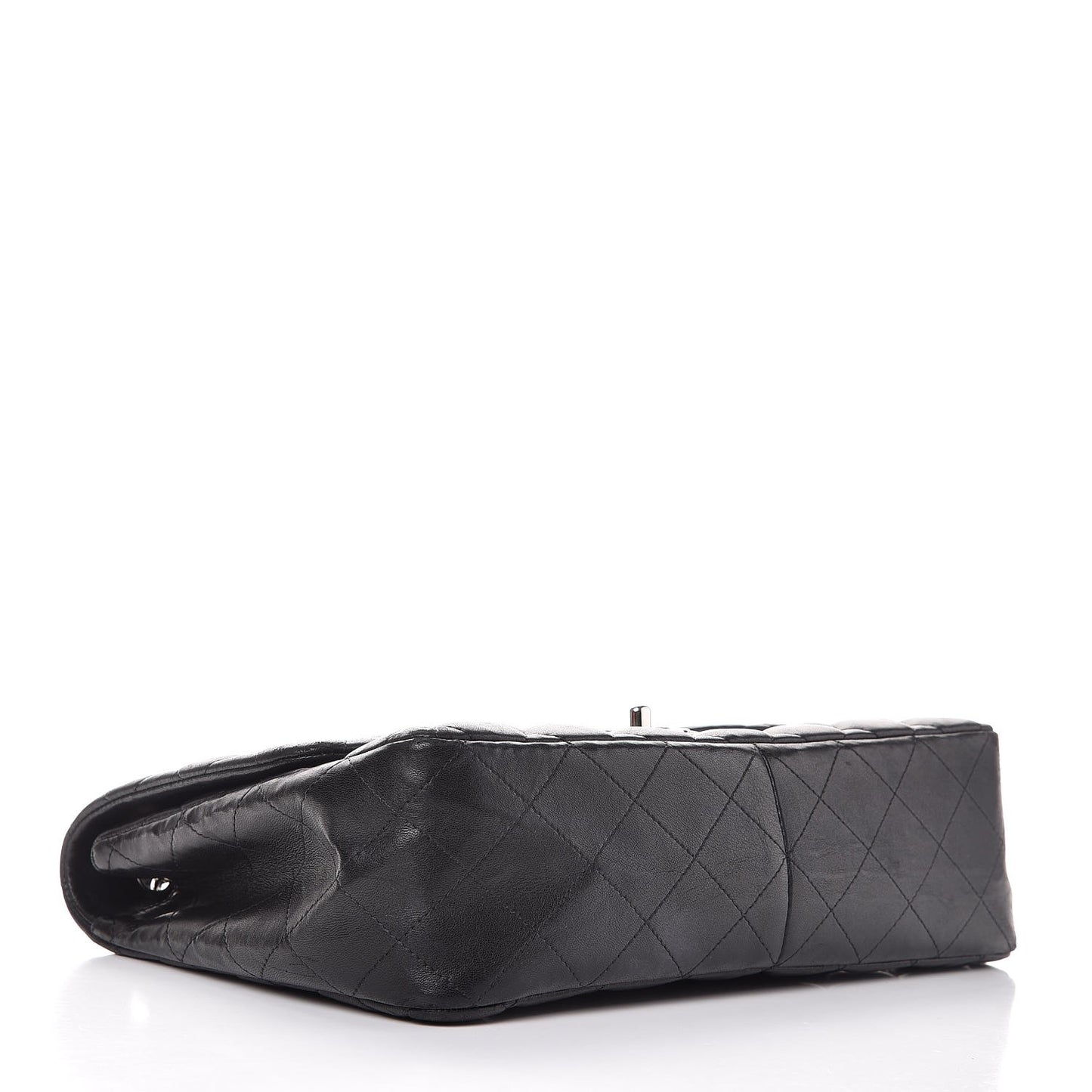 Lambskin Quilted Jumbo Single Flap Black