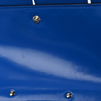 Alexander McQueen Calfskin Small Slash Bag Blue 7 of 11