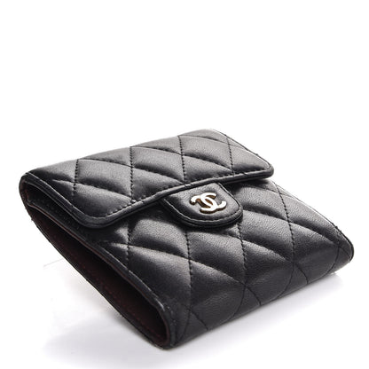 Chanel Lambskin Quilted Small Compact Wallet Black 4 of 8