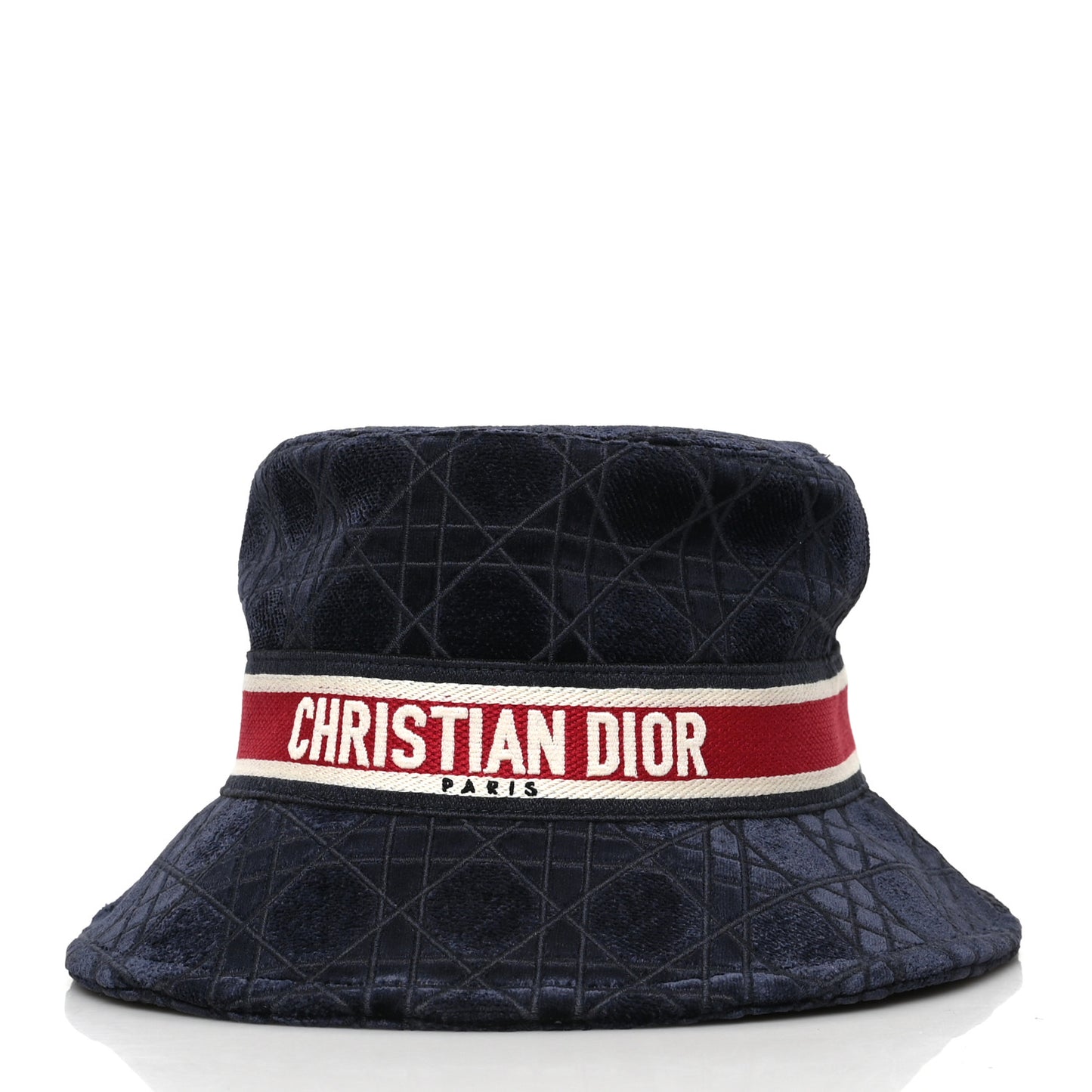 Velvet Cannage Bob Bucket Hat 57 Blue