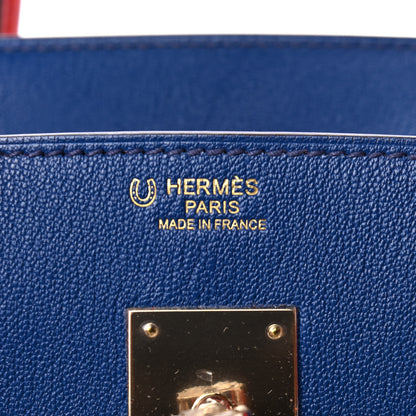 Hermes Chevre Mysore Horseshoe Birkin 30 Rose Jaipur Bleu Saphir 6 of 12