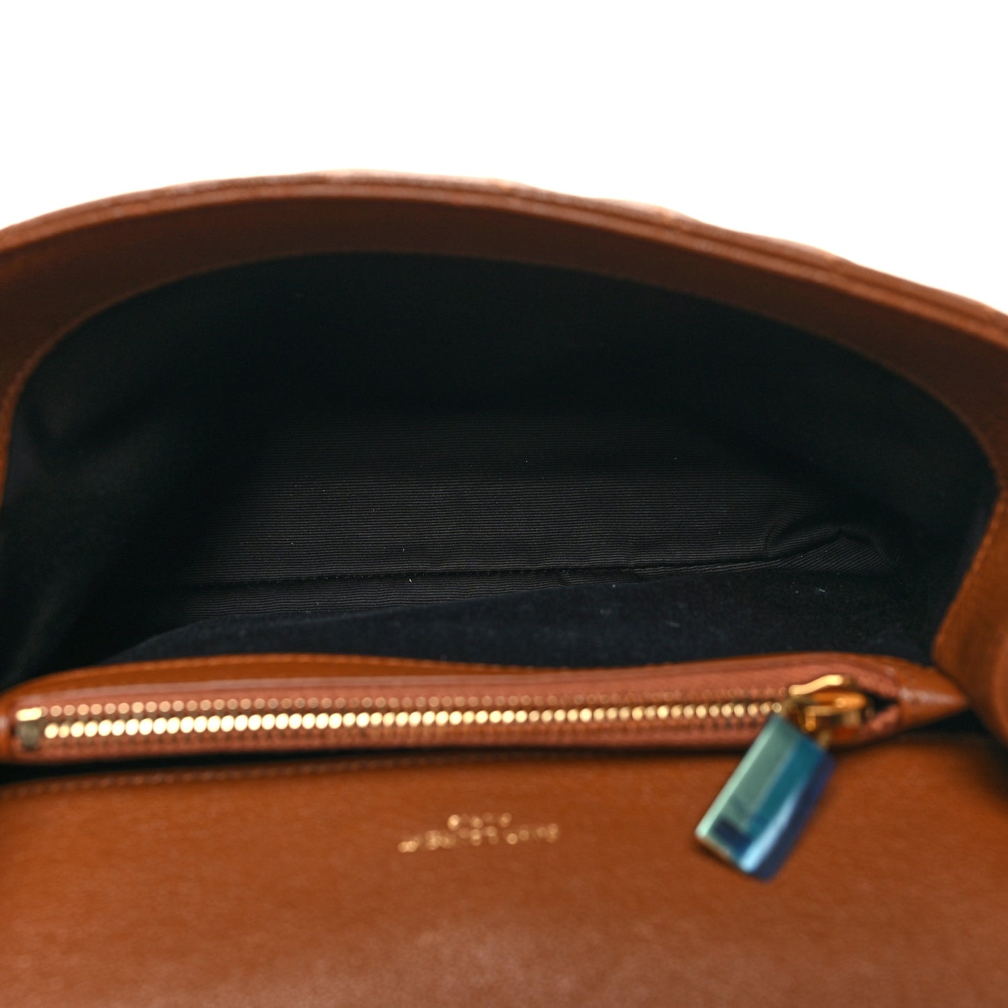Sheepskin Matelasse Chevron Monogram Medium College Bag Brick