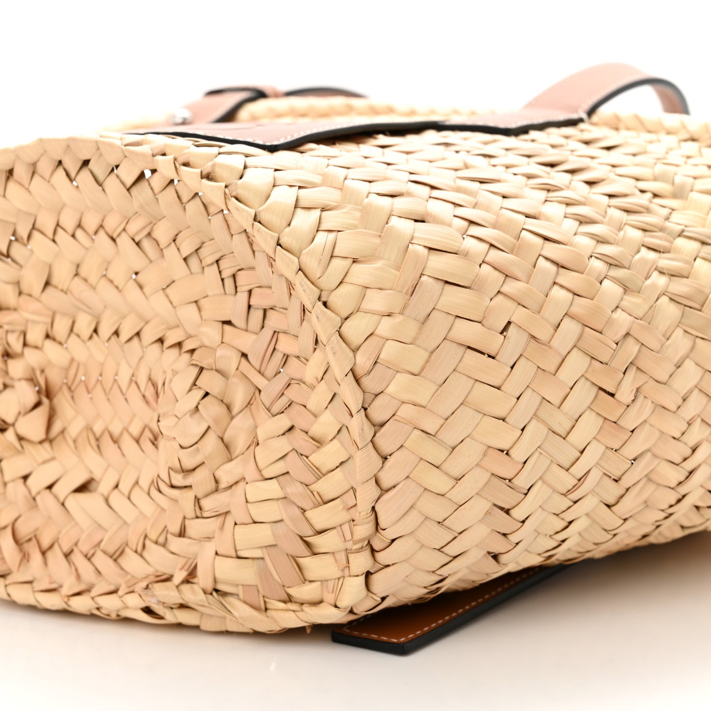 Raffia Small Basket Tote Bag Natural Tan