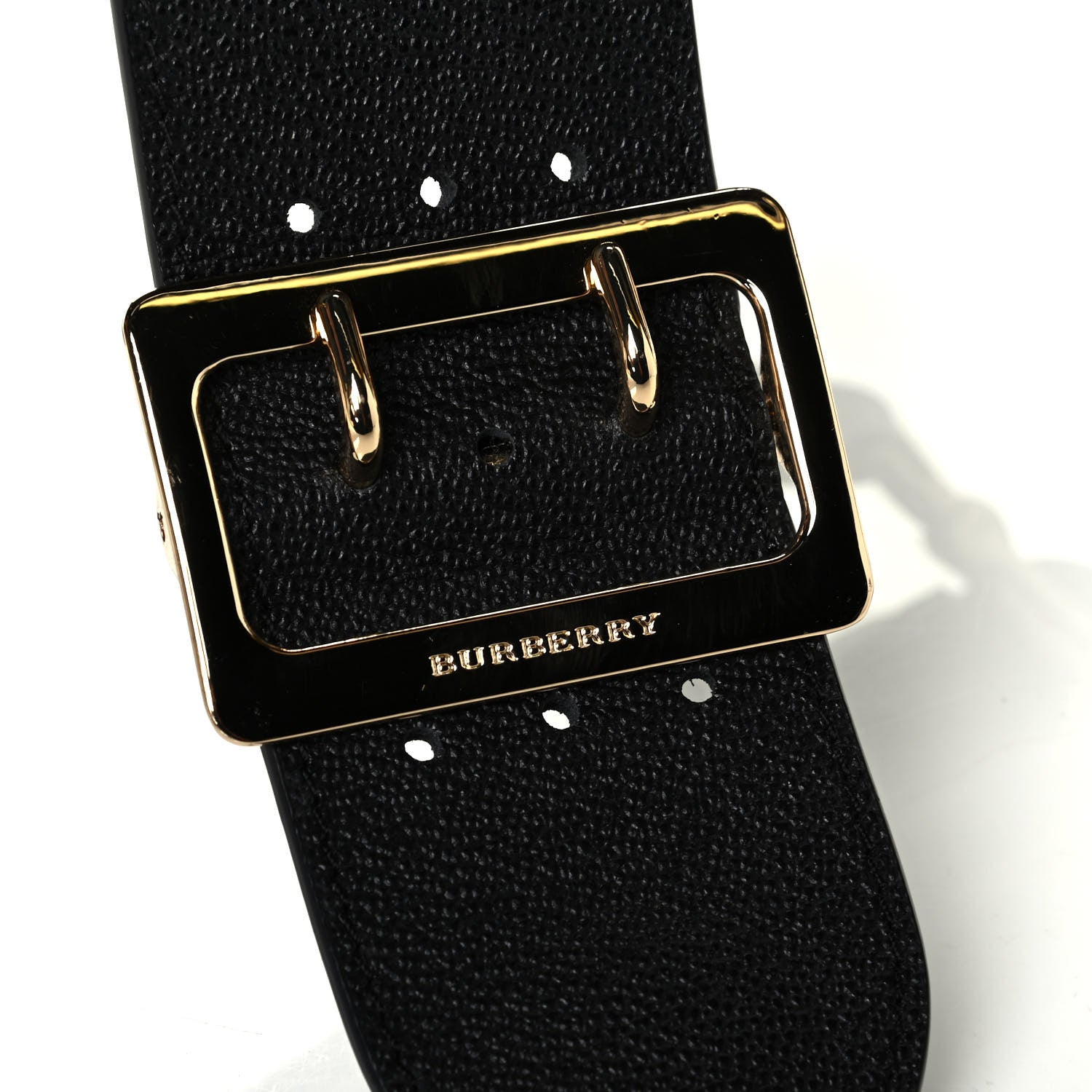 Burberry Soft Grain Calfskin Medium Buckle Tote Black 8 of 8