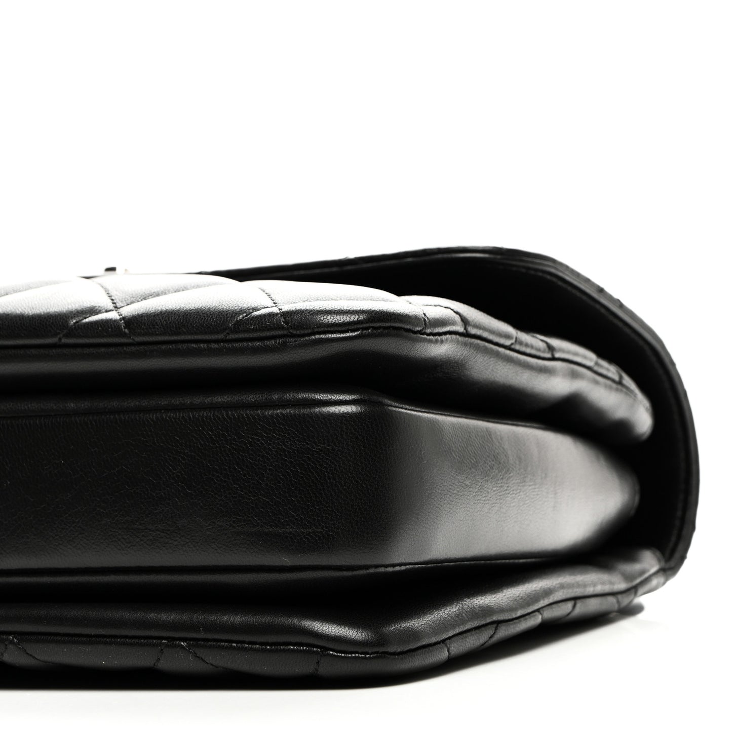 Lambskin Quilted Medium Trendy CC Flap Dual Handle Bag Black
