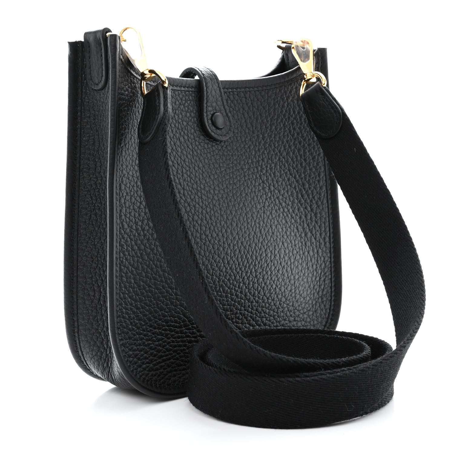 Hermes Taurillon Clemence Evelyne TPM Black 3 of 11