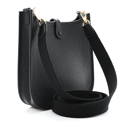 Hermes Taurillon Clemence Evelyne TPM Black 3 of 11