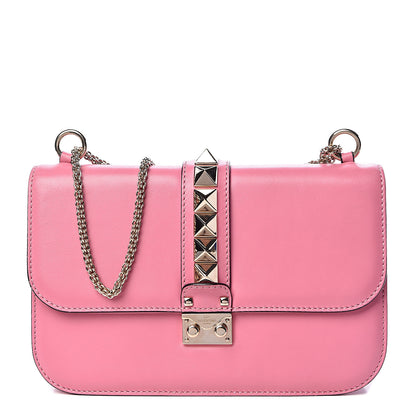 Valentino Garavani Vitello Medium Glam Lock Rockstud Flap Ninphea 1 of 9