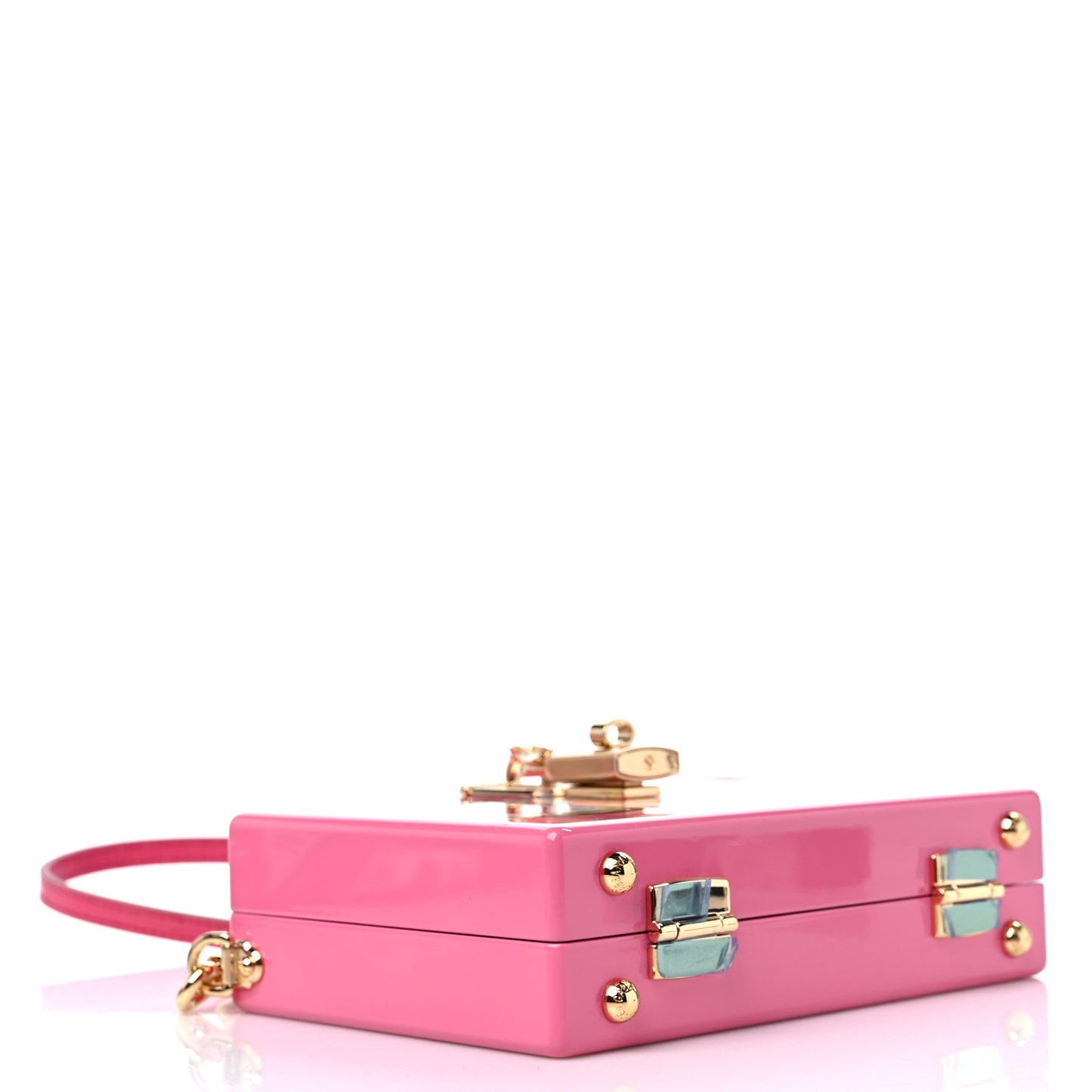 Acrylic Soup Can Printed Box Crossbody Bag Fucshia
