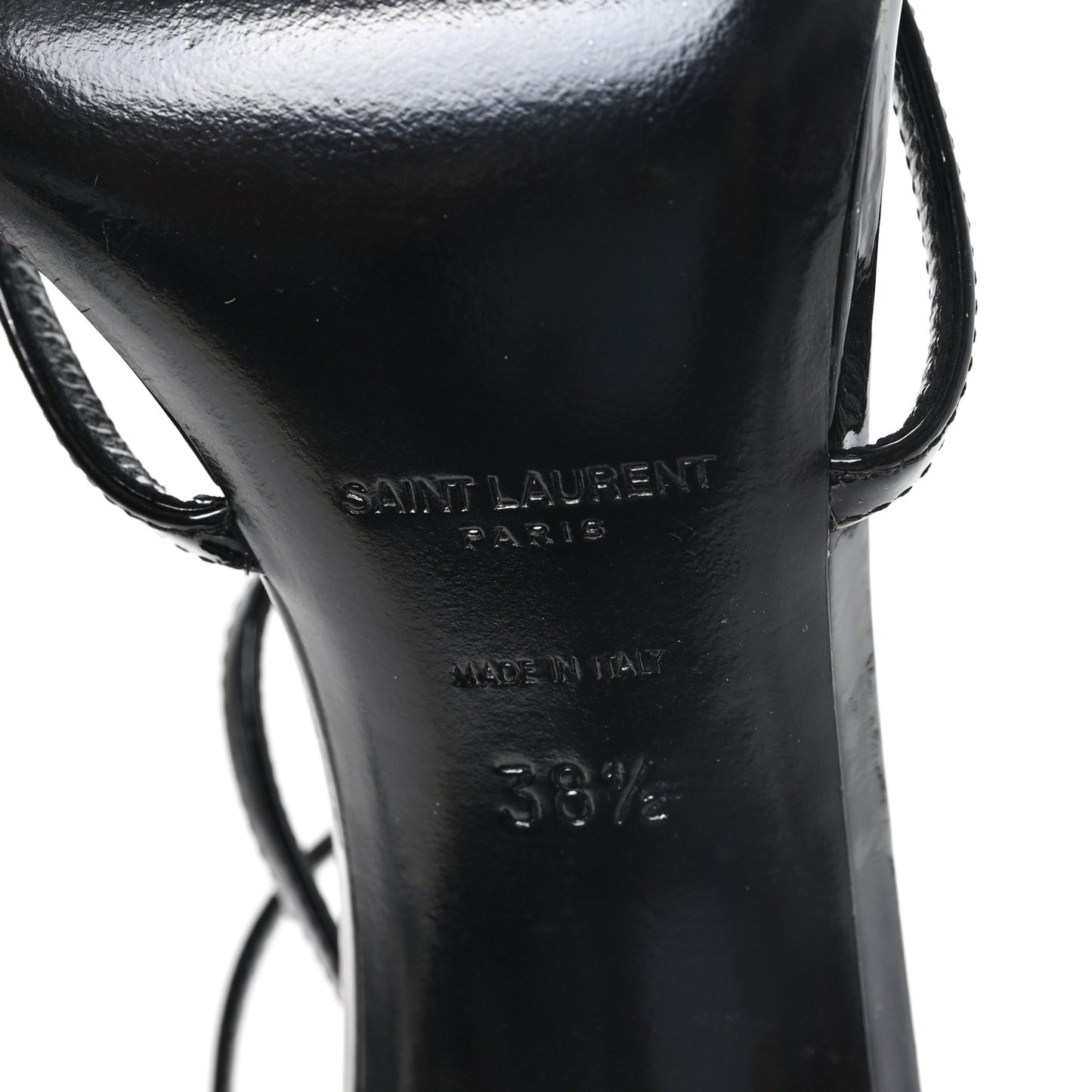 Patent Cassandra 100 Ankle Strap Sandals 38.5 Black