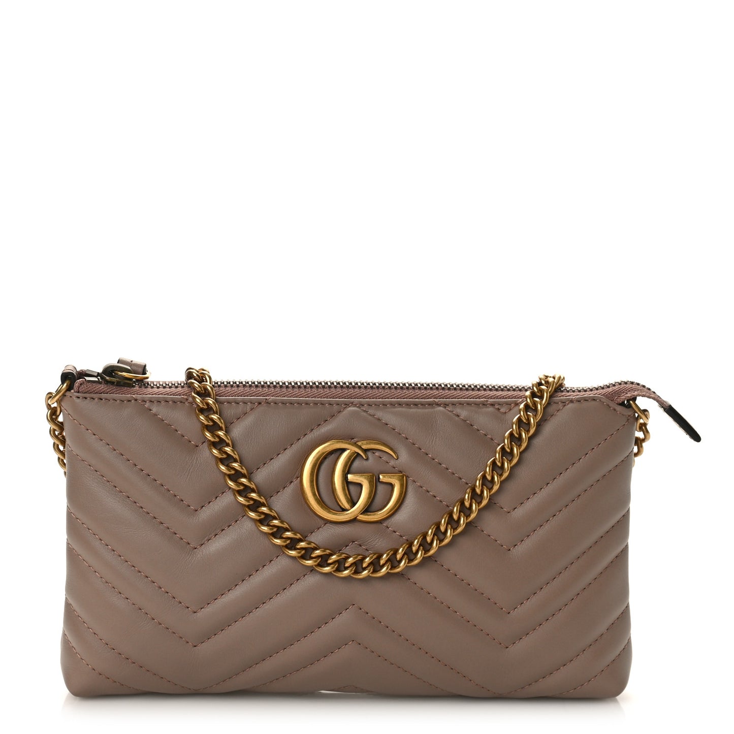 Calfskin Matelasse Mini GG Marmont Chain Bag Porcelain Rose