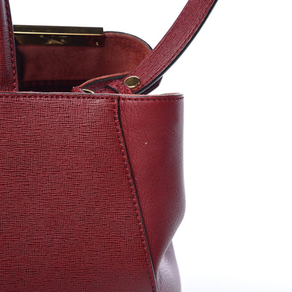 Fendi Vitello Elite Regular 2Jours Tote Rosso Scuro Ciliegia 11 of 18