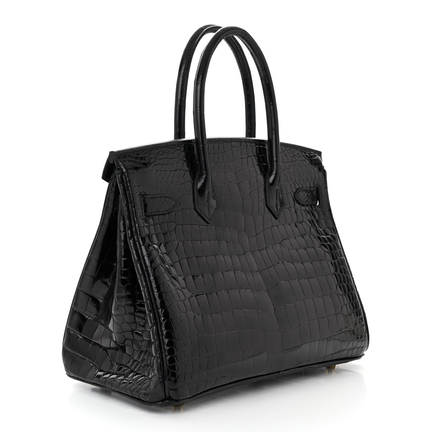 Hermes Shiny Porosus Crocodile Birkin 30 Black 3 of 11