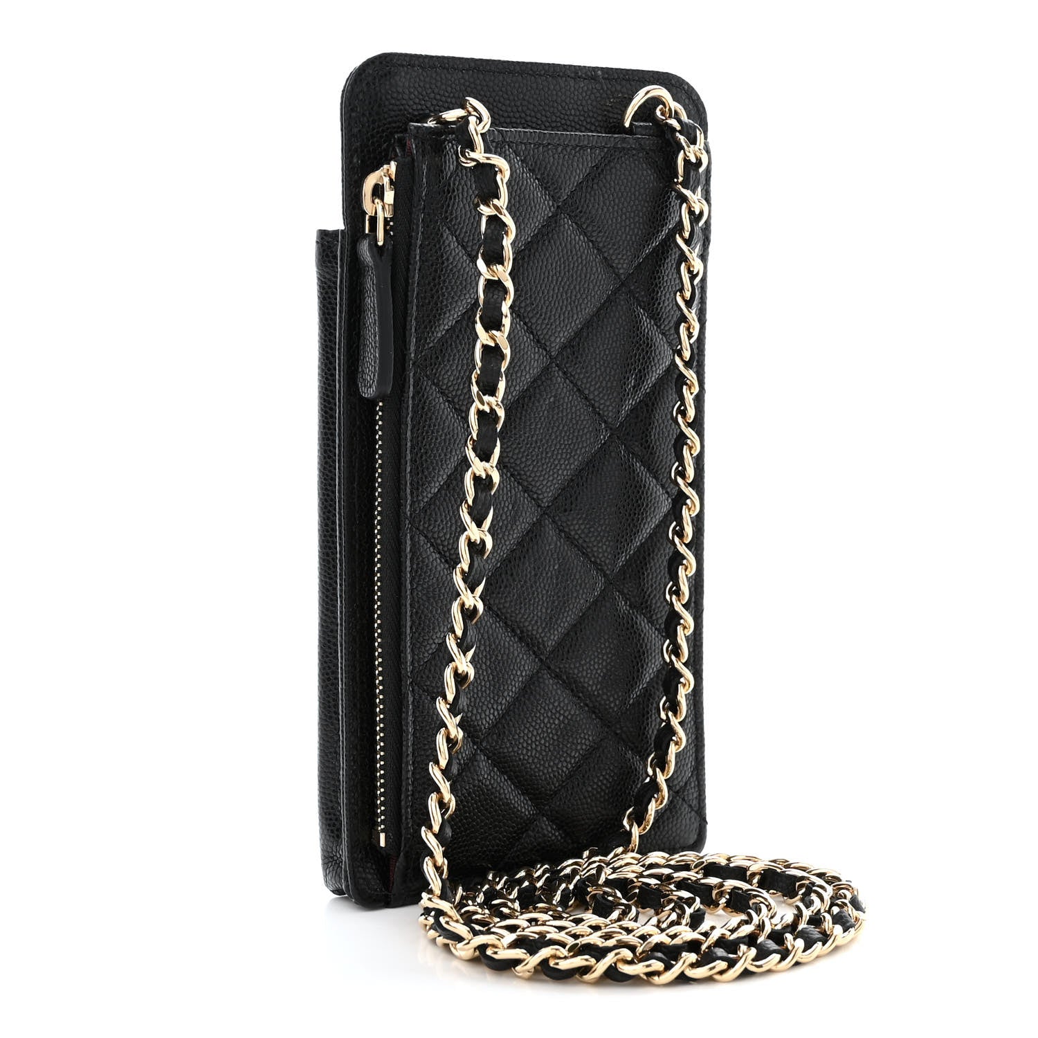 Chanel Caviar Quilted Zip Phone Case Black 3 of 13