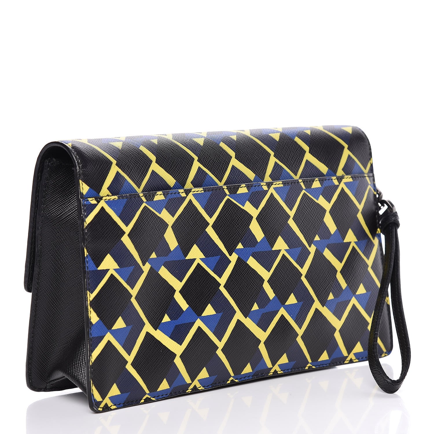 Prada Saffiano Print Wristlet Black 3 of 11